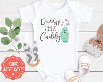 Daddy's Little Caddy, Daddy's Golfing Buddy Baby Onesie®,Cute Baby Reveal, Pregnancy Announcement, Cute Father's Day Baby Onesie®