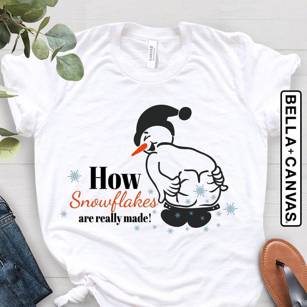 Wie Schneeflocken wirklich gemacht werden, lustiges Schneemann-Shirt, lustiges Weihnachts-T-Shirt