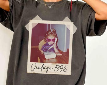 Custom Vintage Photo And Year Shirt, Custom Shirt With Picture Personalized 30th Birthday Gift Vintage 30th Birthday Party Vintage Est Shirt