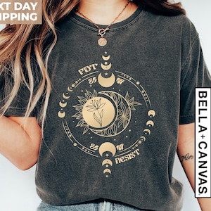 Subtle Anti Fascist FDT Celestial Moon Political Tee, 8647 Anti Trump Fascism Shirt, Pro Choice Feminist Democrat Activist Tee, Gift For Her
