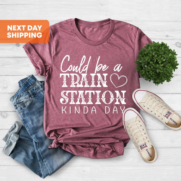 Could be a Train Station Kind of Day, Boho Shirt, Kinda Sarcastic Shirt, Train Station Shirt, Boho Cowgirl Shirt, Vintage Western Shirt