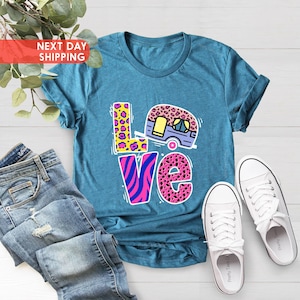 Love Camper Shirt, Adventure Shirt, Camping Shirt, Travel Trailer Shirt, Travel Gift Cute Camping Shirt, Camping Crew Shirt, Gift for Her