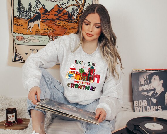 Moletom feminino de Natal, Just A Girl Who Loves Christmas - Main Image