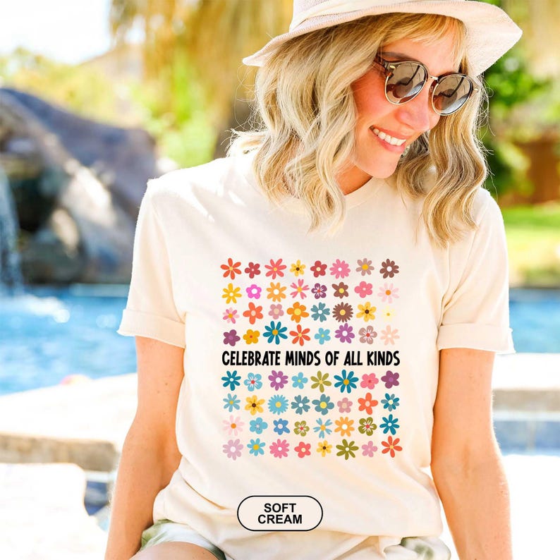 Bella Canvas Celebrate Minds of All Kinds Shirt, Autism Awareness Shirt, Neurodiversity Shirt, Sped Teacher Shirt, Special Education Teacher image 4