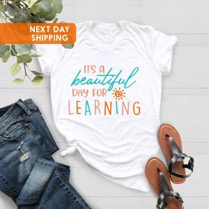 It&#39;s a Perfect Day For Learning T-Shirt, Teacher Team Tee, Learning Shirt, Teach Love Inspire Shirt, Teacher Shirts, Gift Shirt For Teachers