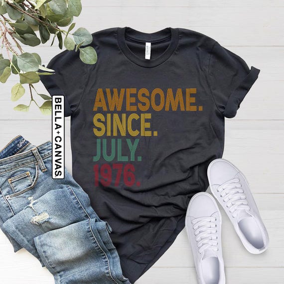 Awesome Since 1976 Shirt, 50th Birthday Gift, 50th Birthday idea, Personalized Birthday Gift for Him, 50th Birthday Shirt, Birthday T-Shirt