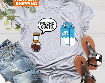 Mucho Gusto Soy Sauce Soy Milk Spanish Teacher Shirt, Bilingual Teacher Dual Language Instruction Teacher Tee