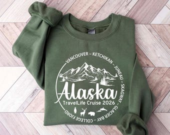 TravelLife Alaska Cruise 2026 Sweatshirt, Hoodie and Long Sleeve