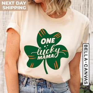 One Lucky Mama-shirt, St. Patty&#39;s moedershirt, St. Patty&#39;s-damesshirt, St. Patrick&#39;s Day-shirt, Moederdagcadeau, cadeau voor moeder, cadeau voor vrouw