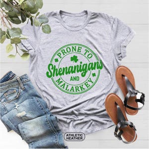 Prone To Shenanigans And Malarkey Shirt, St Patrick's Day Shirt, Shamrock Tee, Funny Irish Shirt, St Pattys Day Shirt, St Patrick's Day Gift 画像 4