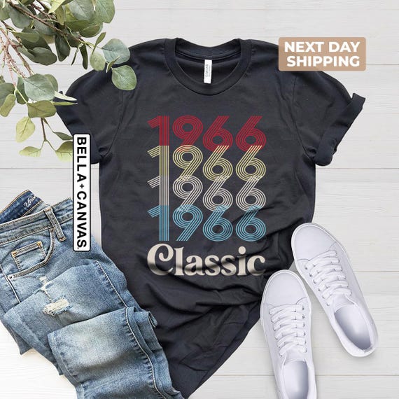 Classic 1966 Birthday T-Shirt, 60th Birthday Shirt, Vintage 60th Birthday Gift Shirt For Women, 60th Birthday Gift For Men, Retro 1966 Shirt