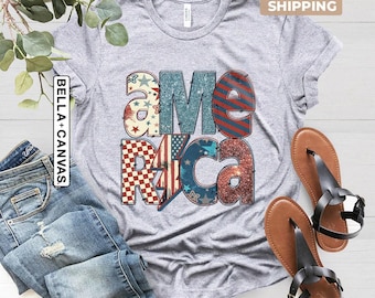 America Shirt, 1776 Freedom Shirt, 4th of July Gift Shirt, Women's America Shirt, Fourth of July Shirt, Unisex America Shirt, Gift For Her