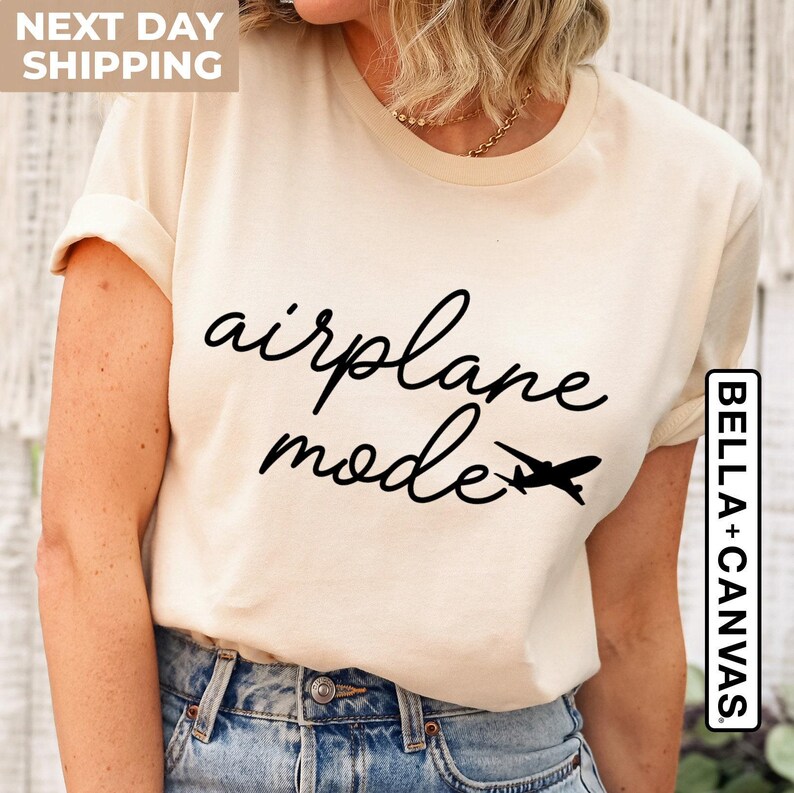 Airplane Mode Shirt , Airplane Shirt, Travel Shirt, Adventure Gift, Gift for Traveler , Airplane Mode, Vacation Shirt, Vacay Mode, Pilot image 2