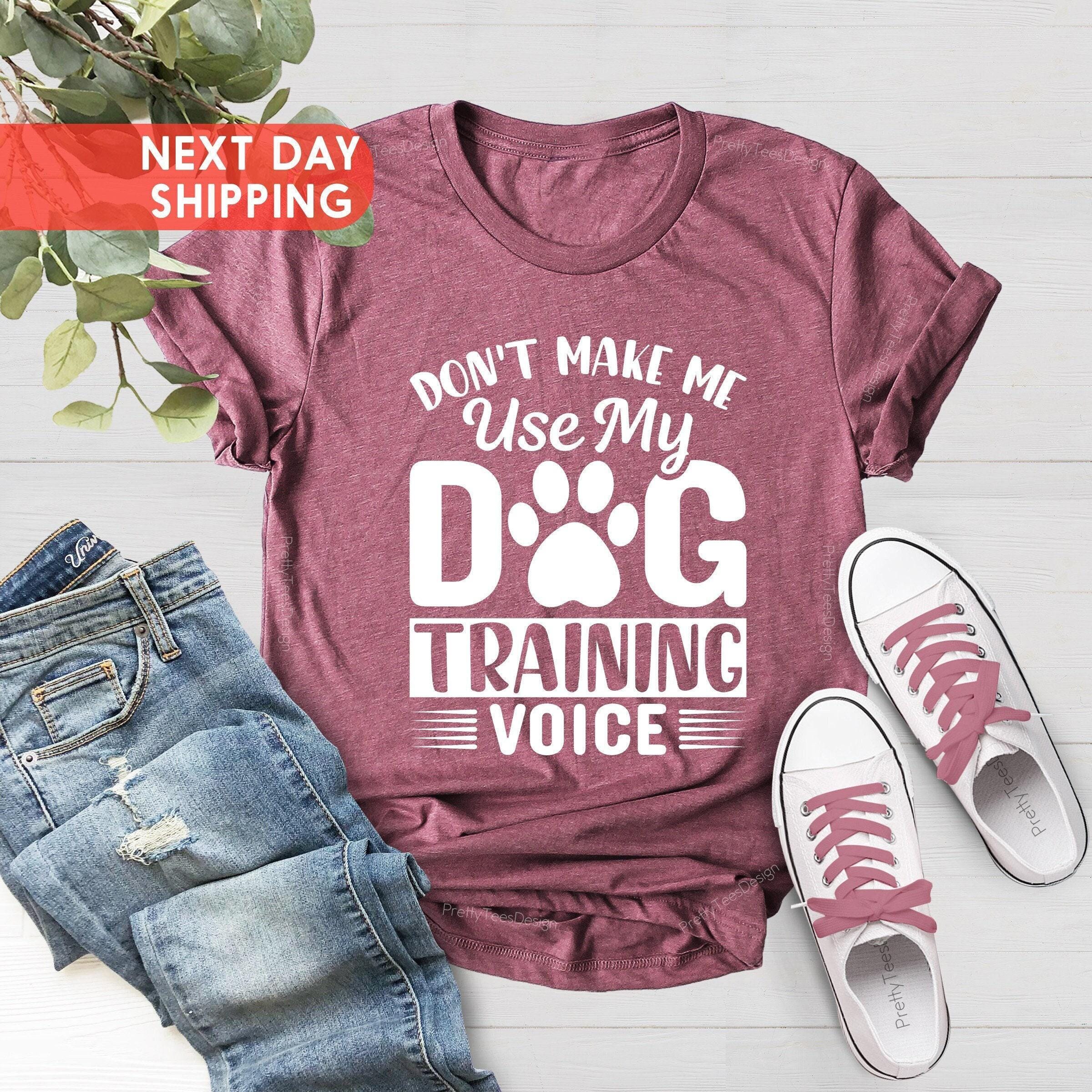 Maglietta "Non farmi usare la mia voce da addestramento per cani", Maglietta "padre di cani", Maglietta divertente per cani, Maglietta per addestratori di cani, Maglietta per amanti dei cani, Maglietta per addestramento cani, Maglietta per cani