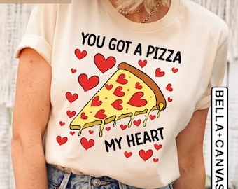 You Got A Pizza My Heart Valentijnsdag shirt, grappige Valentijnsdag peuter kinderen baby damesshirt, schattig shirt pizza lover, cadeau voor vriend