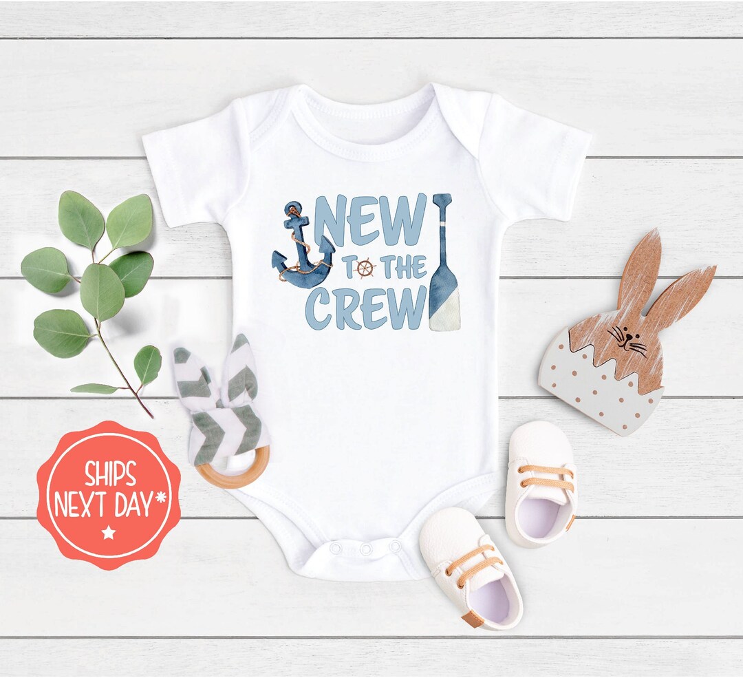 New To The Crew Anchor Onesie Baby Boating Onesie Beach Onesie New To The Crew Anchor Onesie Baby Boating Onesie Beach Onesie