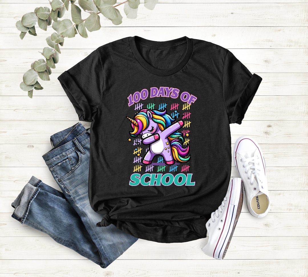 100th Day Of School Unicorn Shirt Printable