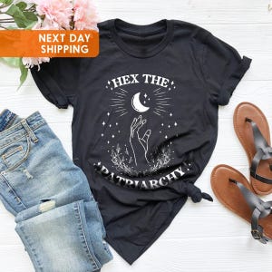 Feminist Witch T-Shirt, Hex The Patriarchy Shirt, Liberal Gift T-Shirt, Smash The Patriarchy T-Shirt, Activism T-Shirt, Feminism Tees