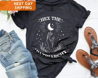 Feminist Witch T-Shirt, Hex The Patriarchy Shirt, Liberal Gift T-Shirt, Smash The Patriarchy T-Shirt, Activism T-Shirt, Feminism Tees