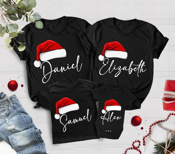 Matching Family Christmas Shirts, Family Christmas Shirt, Matching Xmas Tees, Custom Christmas Tee, Personalized Name Christmas Family Shirt
