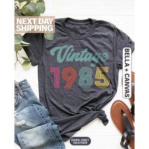Vintage 1985 Birthday T-Shirt, 40th Birthday Shirt, Vintage 40th Birthday Gift Shirt For Women, 40th Birthday Gift For Men, Born In 1985 Tee