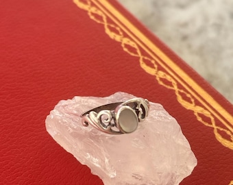 Ornate Sterling silver and moonstone ring