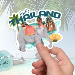 Thai Elephant Vinyl Sticker: Adventure Travel Souvenir