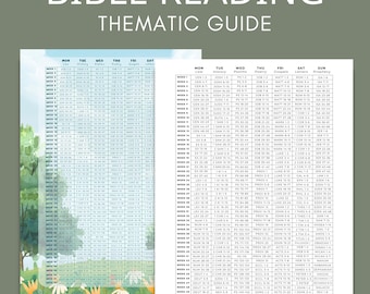 Bible Reading Plan Yearly Scripture Guide Printable Christian Devotional Daily Verse Checklist Tracker Spiritual Growth Tool Downloadable