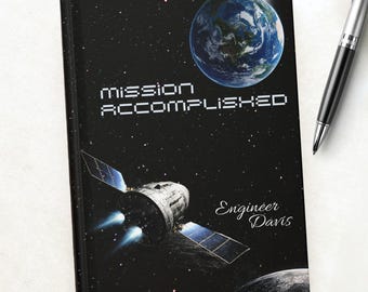 Personalized Graduation Gift Idea Space Mission Journal Academic Achievement Writing Notebook Artemis Themed Present Engineering Student