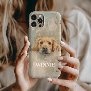 Custom Phone Case Golden Retriever Portrait iPhone Samsung Case Pet Gift Phone Protection Custom Dog Art Animal Artwork Dog Parent Present