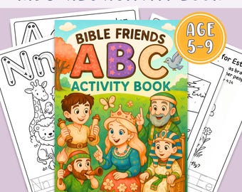 Bible Abc Workbook Christian Alphabet Printable Activities Homeschool Bible Activity Page Kids Worksheet Collection Children Bible School