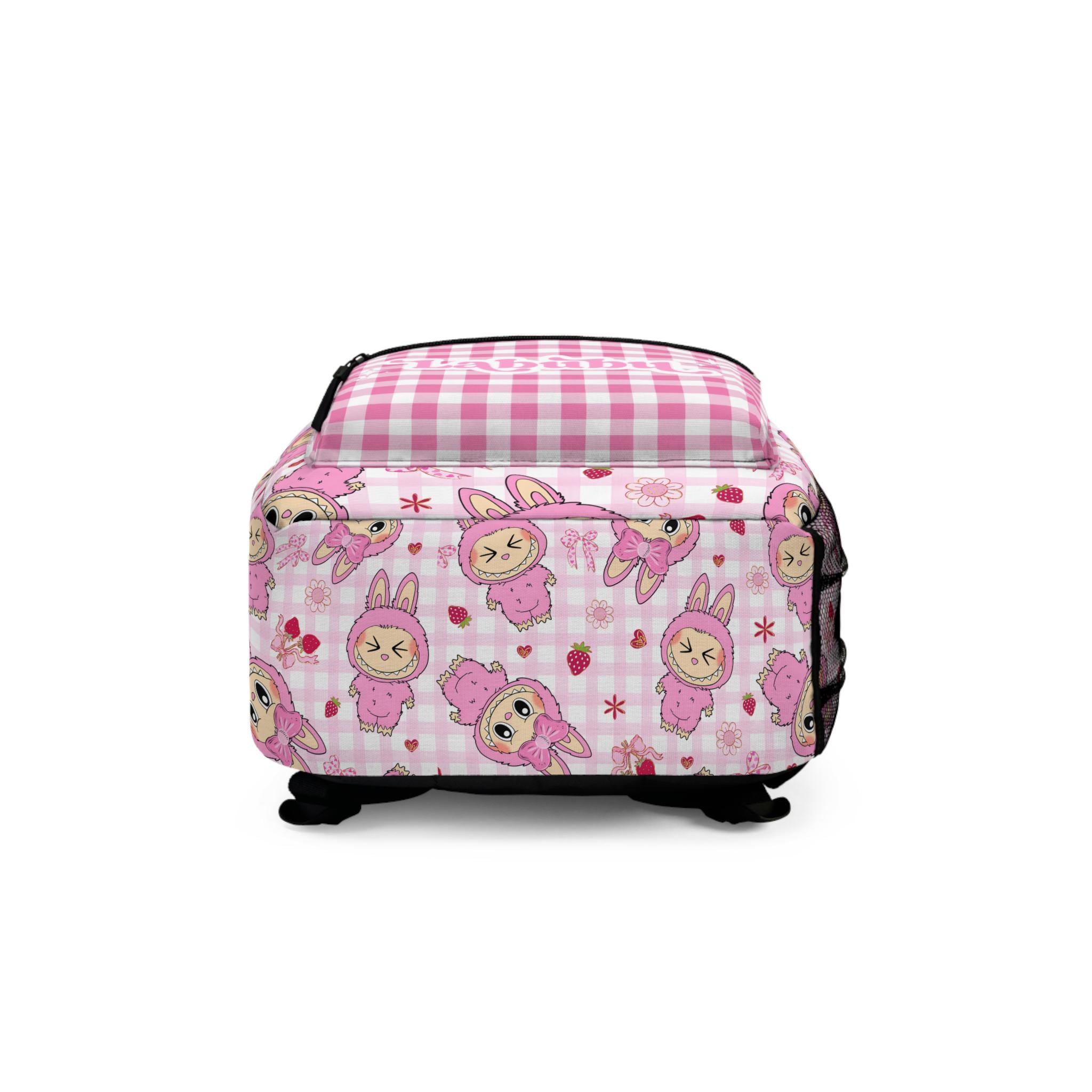 Cute Labu Backpack for Girls Pink School Tote Bag Kawaii Bag