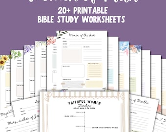Women of the Bible Character Study Guide Faithful Women Biblical Research Sheet for Christian Woman Digital Mom and Daughter Activity Plan