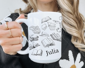 Bookworm Coffee Mug: Back To School Gift For Book Lover