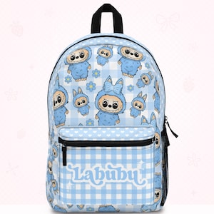 Cute Labu Backpack for Girls Pink School Tote Bag Kawaii Bag