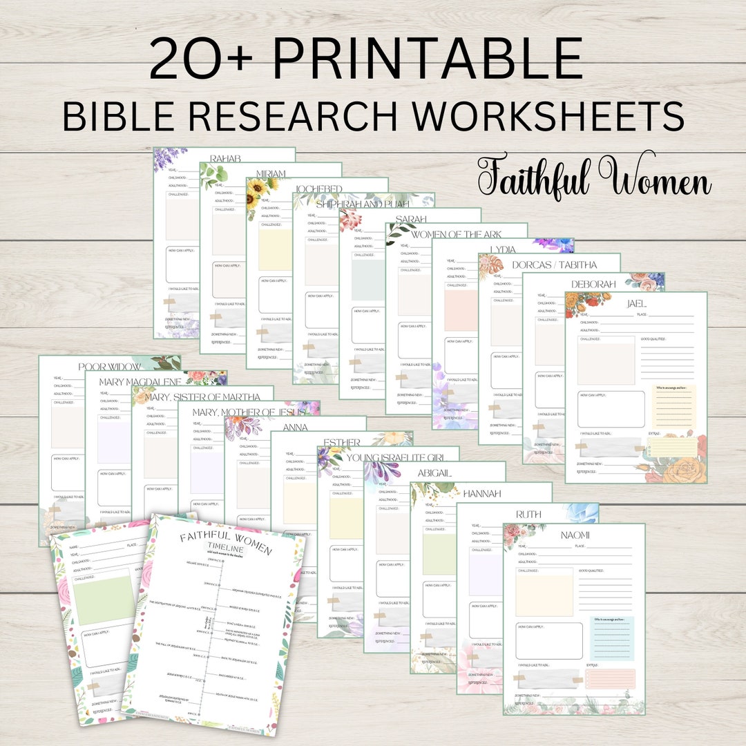Faithful women bible study printable women of faith biblical research