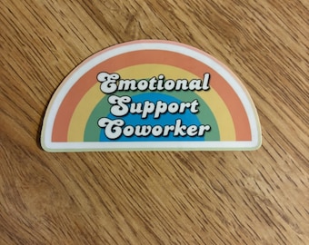 Emotional Support Co-worker Sticker