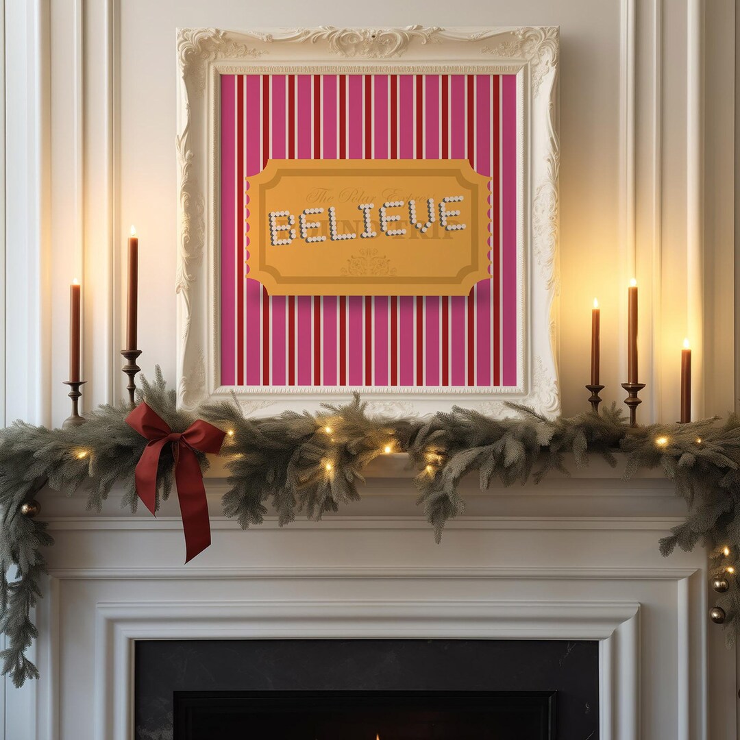 Editable Polar Express “believe” Ticket Print, Vintage Xmas Printable