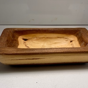 Wood dough bolw carved from  Hickory