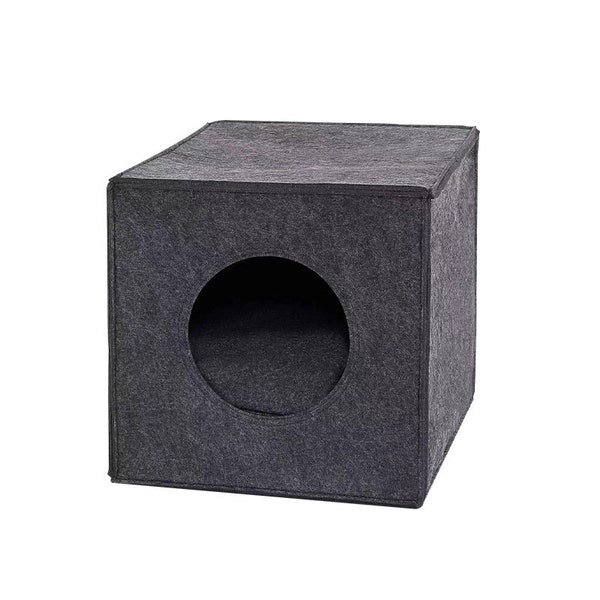 Felt Square Cat Bed Cat Cave, Fits Ikea Kallax Shelves- 33*33*37 cm