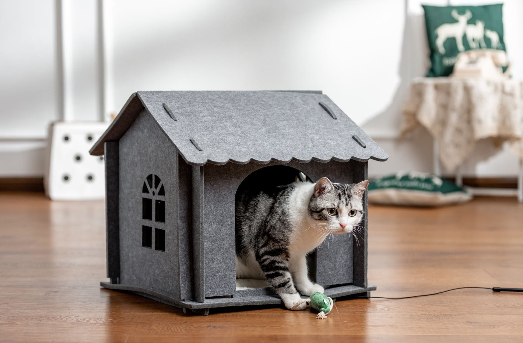 pet-house-cat-small-dog-house-cat-cave-kennel-with-cushion-etsy