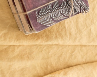 Straw Linen | 100% linen fabric | Flax Linen | 150 GSM | Price Per Meter | Cut To Length Linen | Shirting Linen | Yellow linen