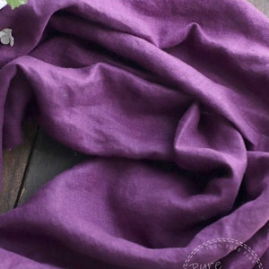 Byzantium Linen | 100% linen fabric | Flax Linen | 200 GSM  |  Price Per Meter  | Cut To Length Linen | Sewing Linen | Purple Linen