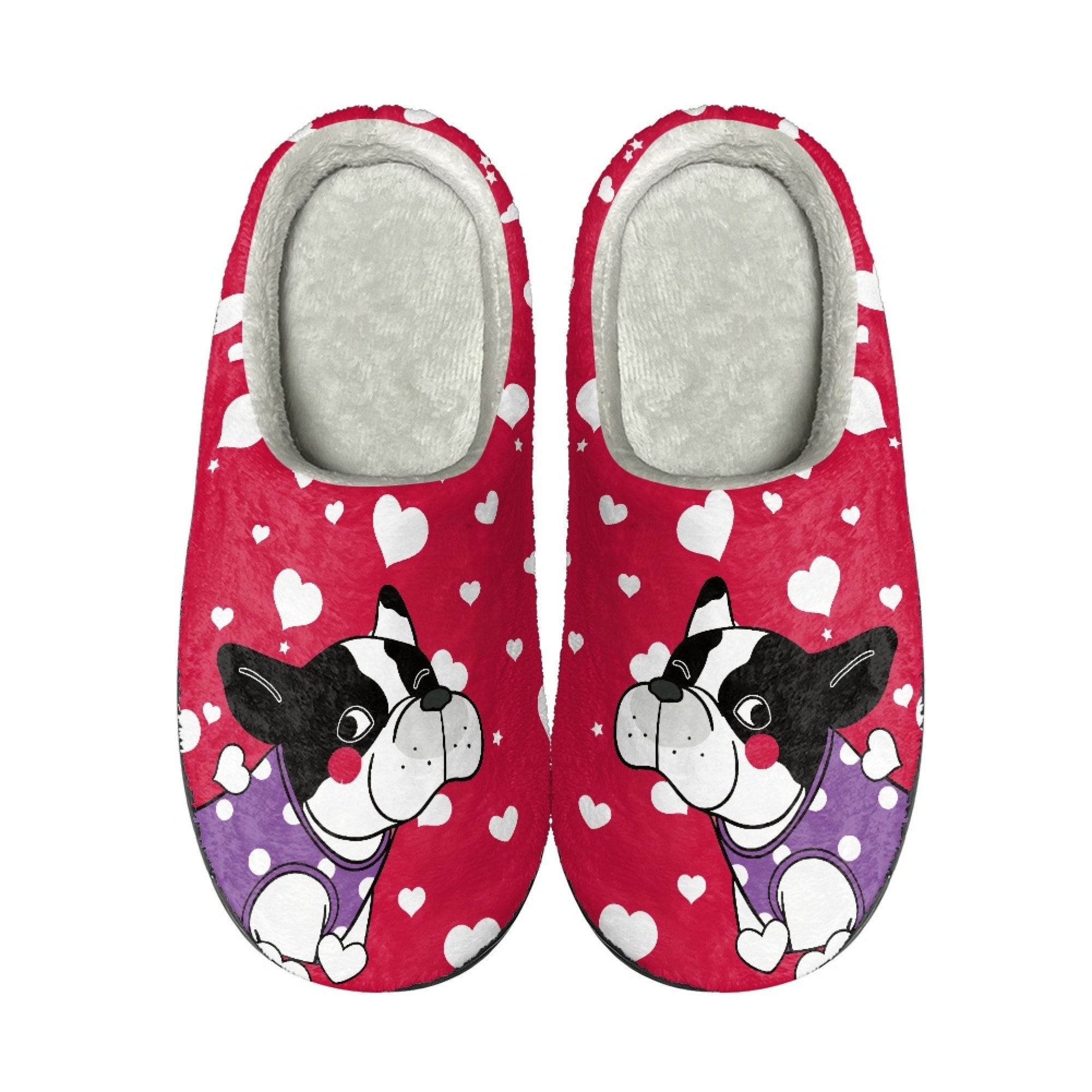 Amazon.com | QUGRL French Bulldog Puppies Fuzzy Slipper Socks with Grippers  for Women Men Dog Paw Print House Slippers Soft Non-Slip Sole Sleeper  Slippers Home Spa Hotel | Slippers