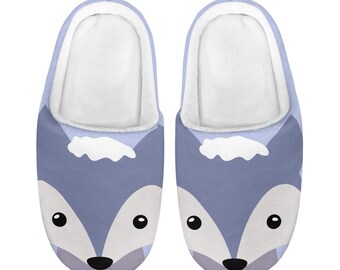 Fox Boy / Girl Slippers , EU Size 26-33 , US Size 9-14.5