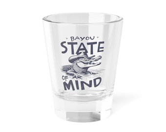 Bayou Alligator Shot Glass: Rustic Cajun Barware Gift