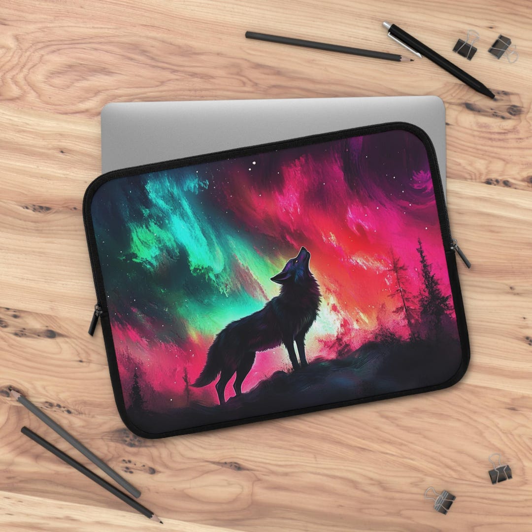 Celestial Wolf Case, Black and White Aesthetic Accessories, Cosmic ...