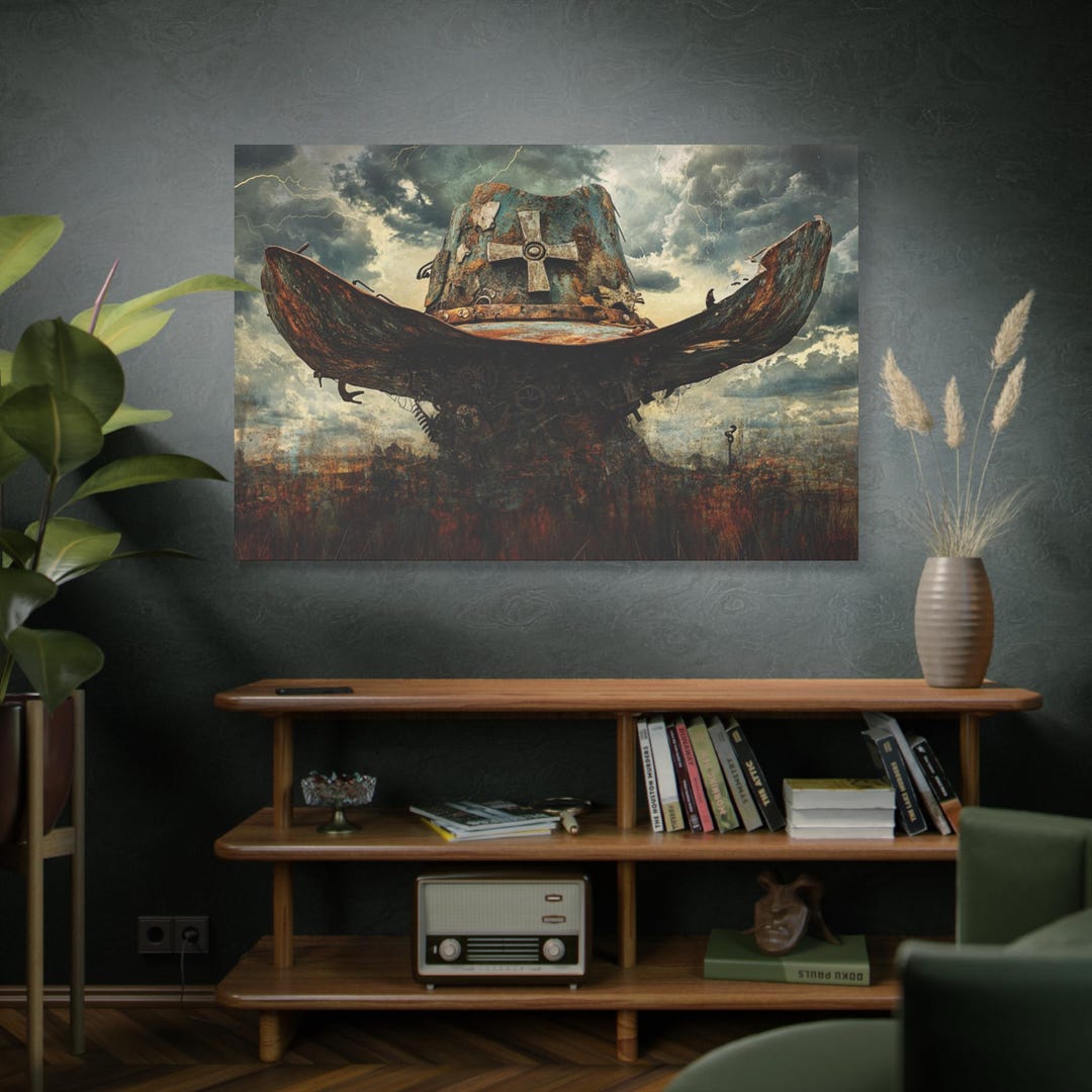 Rodeo Abstract Abstract Western Rodeo Cowboy Hat Art Print - Modern Wall Decor ...