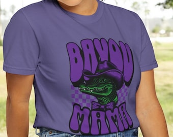 Retro Bayou Mama Alligator Comfort Colors® Shirt