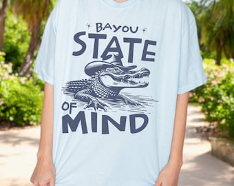 Louisiana Bayou Alligator Shirt: Retro Cajun NOLA Tee